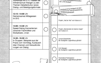 Zweite Stuttgarter Demokratiebildungswerkstatt im Kinder- und Jugendhaus Wangen –„Debattenkultur, Dialog und Beteiligungsformate“